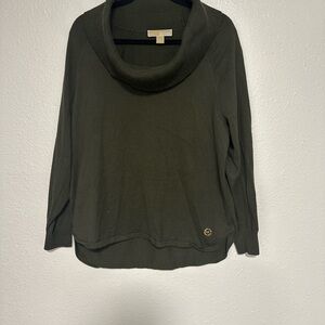 Michaels Dark Green Cowl Neck Sweater